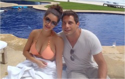 Kim Kardashian in bikini with Joe Francis