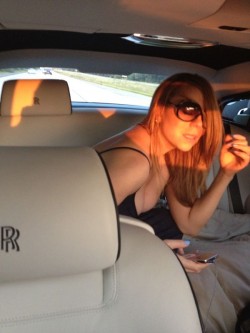 Mariah Carey car cleavage